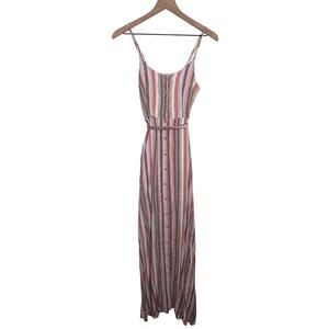 Harper Heritage Stripe Button Front Maxi Dress Size XS Boho Bohemian Hippie